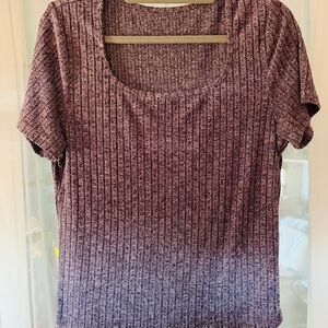 Elegant Heathered Short Sleeve Top